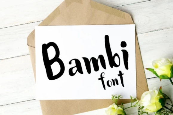 Bambi Display Font for Creative Craft Projects