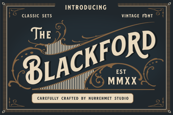 Blackford Display Font for Vintage Makers