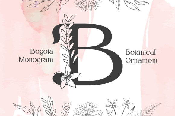 Bogota Monogram: A Romantic Flower-Themed Font for Crafters