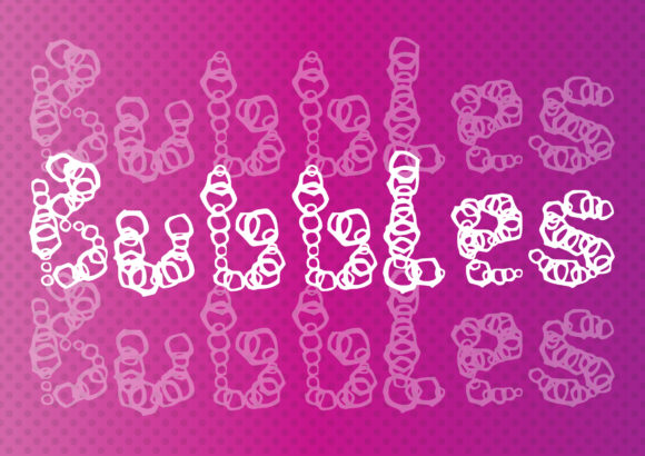 Bubbles Display Font for Playful Marketing Visuals