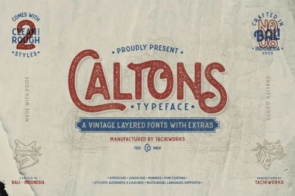 Caltons: A Nostalgic Display Font for Retro Branding