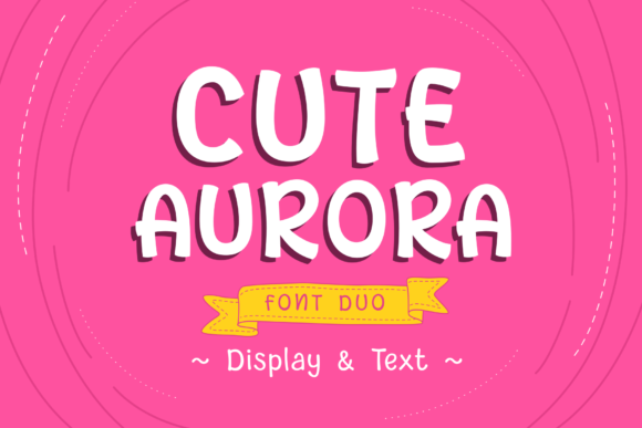 Cute Aurora Display Font for Handmade Labels & Shop Branding