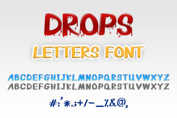 Drops Letters: A Bold Display Font for Craft Sellers