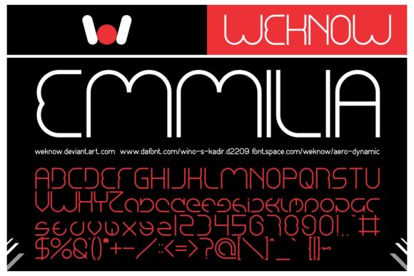 Emmilia: A Techno Display Font for Modern Brands
