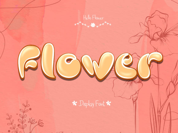 Flower Text Effect Font for Handmade Sellers