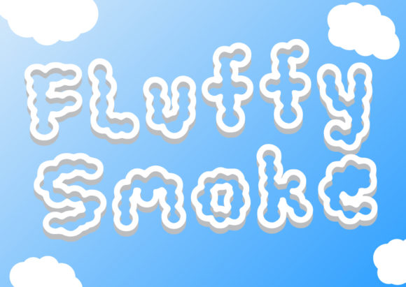Fluffy Smoke: A Fluffy Clouds Display Font for Web Design