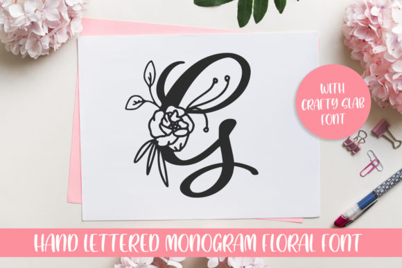 Gesya: A Romantic Floral Monogram Font for Display Branding