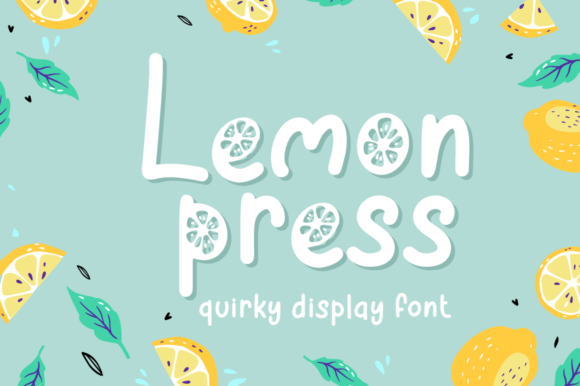 Lemon Press: A Summery Display Font for Bright Digital Projects
