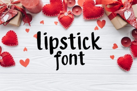 Lipstick Font: A Casual Display Typeface for Friendly Content Layouts