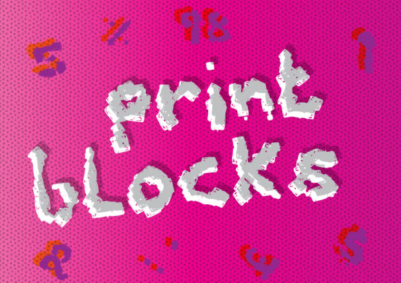 Print Blocks: A Clean Quirky Display Font for Logos, Branding & DIY