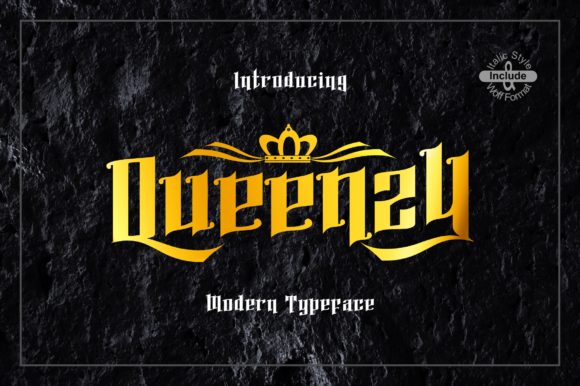 Queenzy Display Font: Vintage Charm for Campaign Design