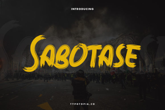 Sabotase: The Bold Colorful Display Font for Editorial Layouts