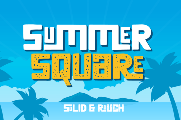 Summer Square Display Font for Bold Campaign Graphics