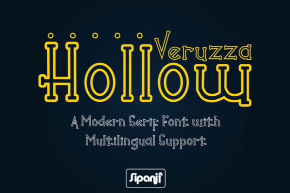 Veruzza Hollow: A Display Font for Modern Editorial Design